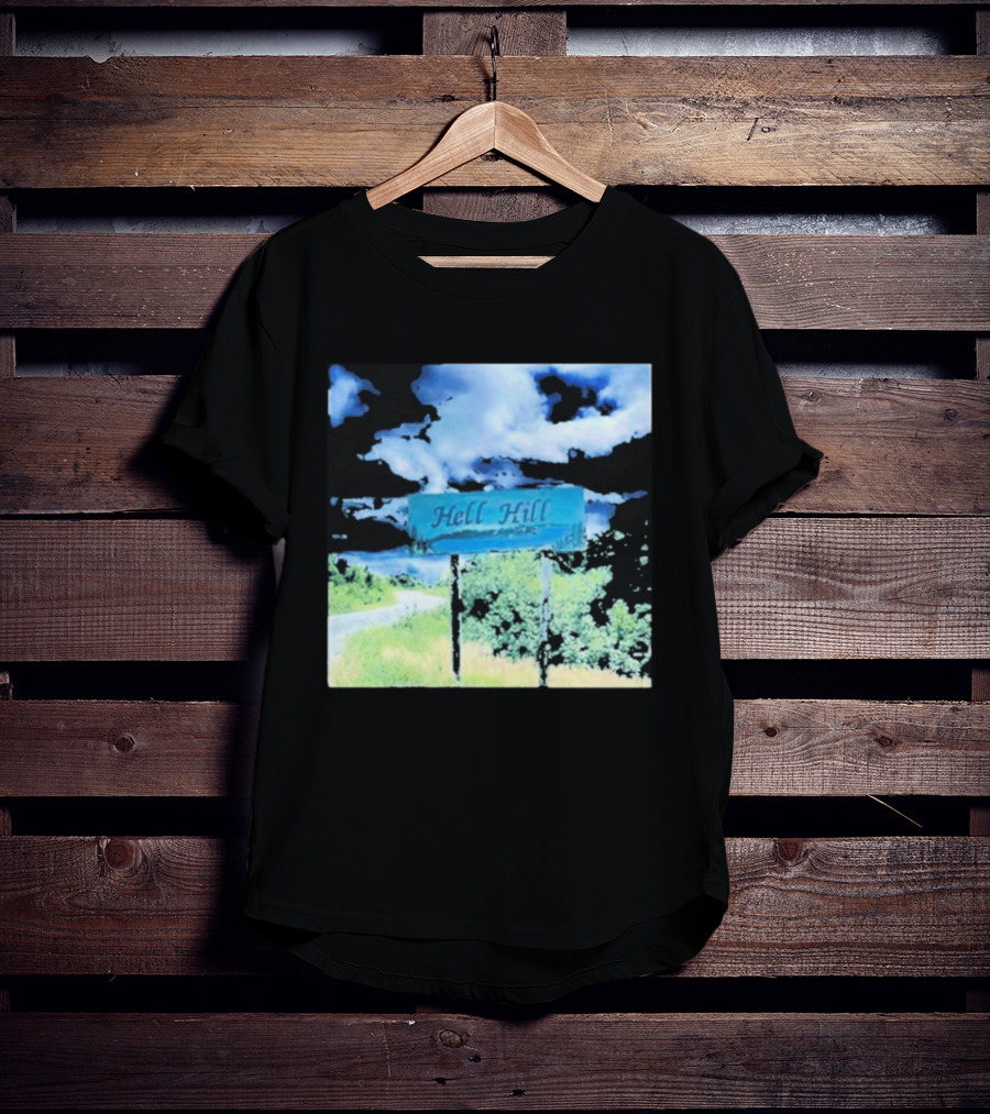 Elita Harkov Hell Hill Scenic Road Sign T-Shirt