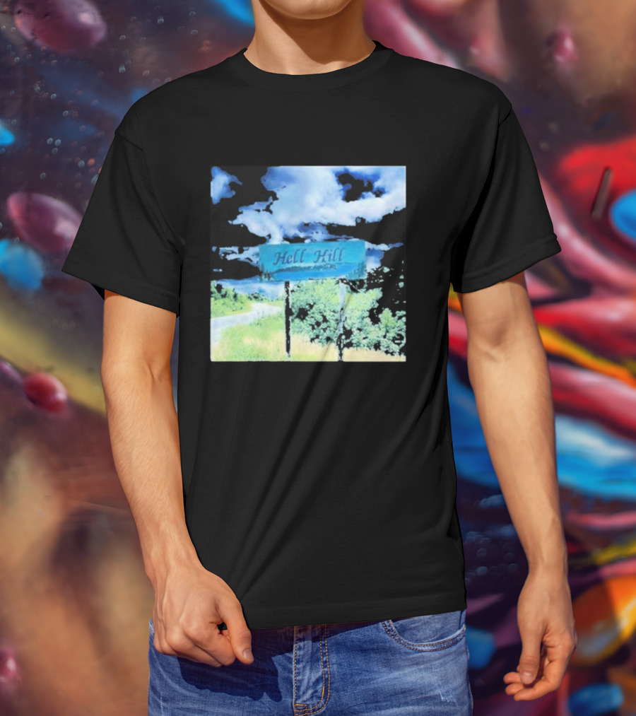 Elita Harkov Hell Hill Scenic Road Sign T-Shirt