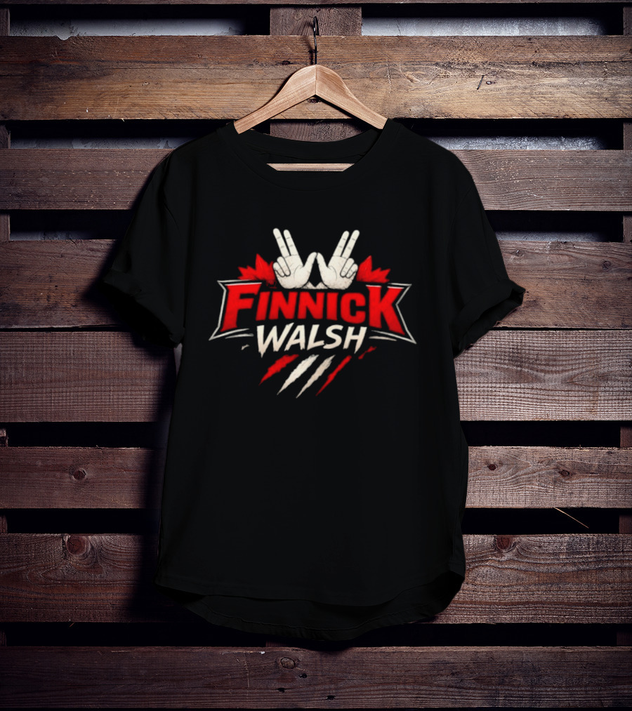 Finnick Walsh Victory Sign Claw Mark Maple Leafs T-Shirt