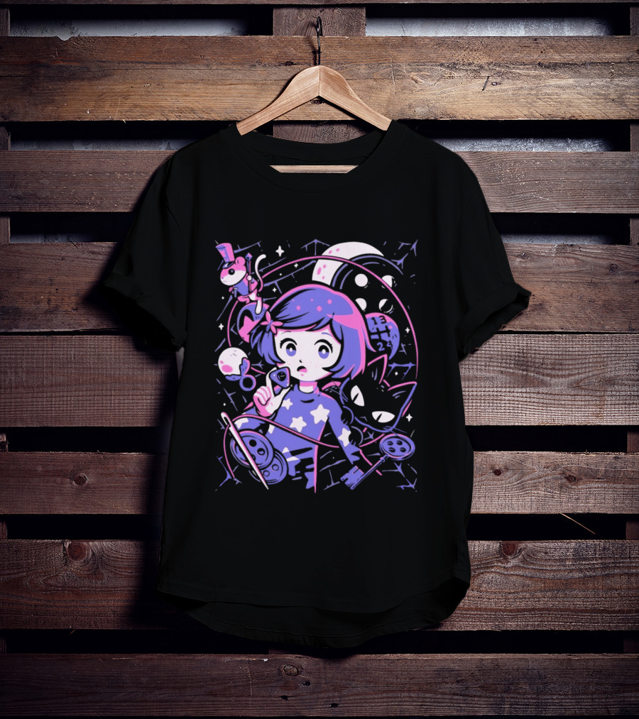 PixelEyeBat Moonlit Adventure Secret Portal Fantasy T-Shirt