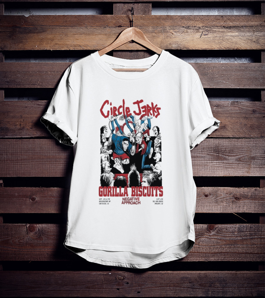 Circle Jerks Gorilla Biscuits Negative Approach San Diego CA September 4 5 2025 T-Shirt
