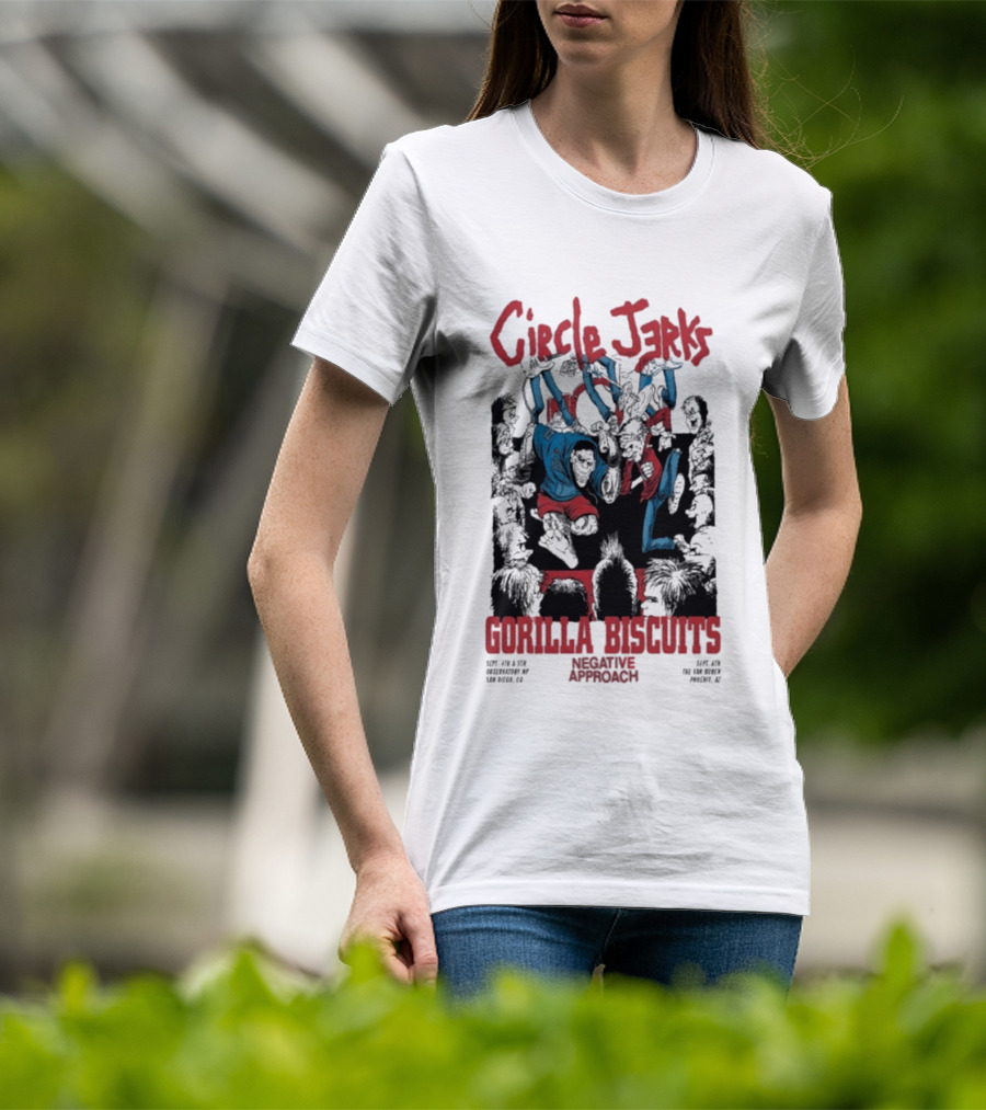 Circle Jerks Gorilla Biscuits Negative Approach San Diego CA September 4 5 2025 T-Shirt
