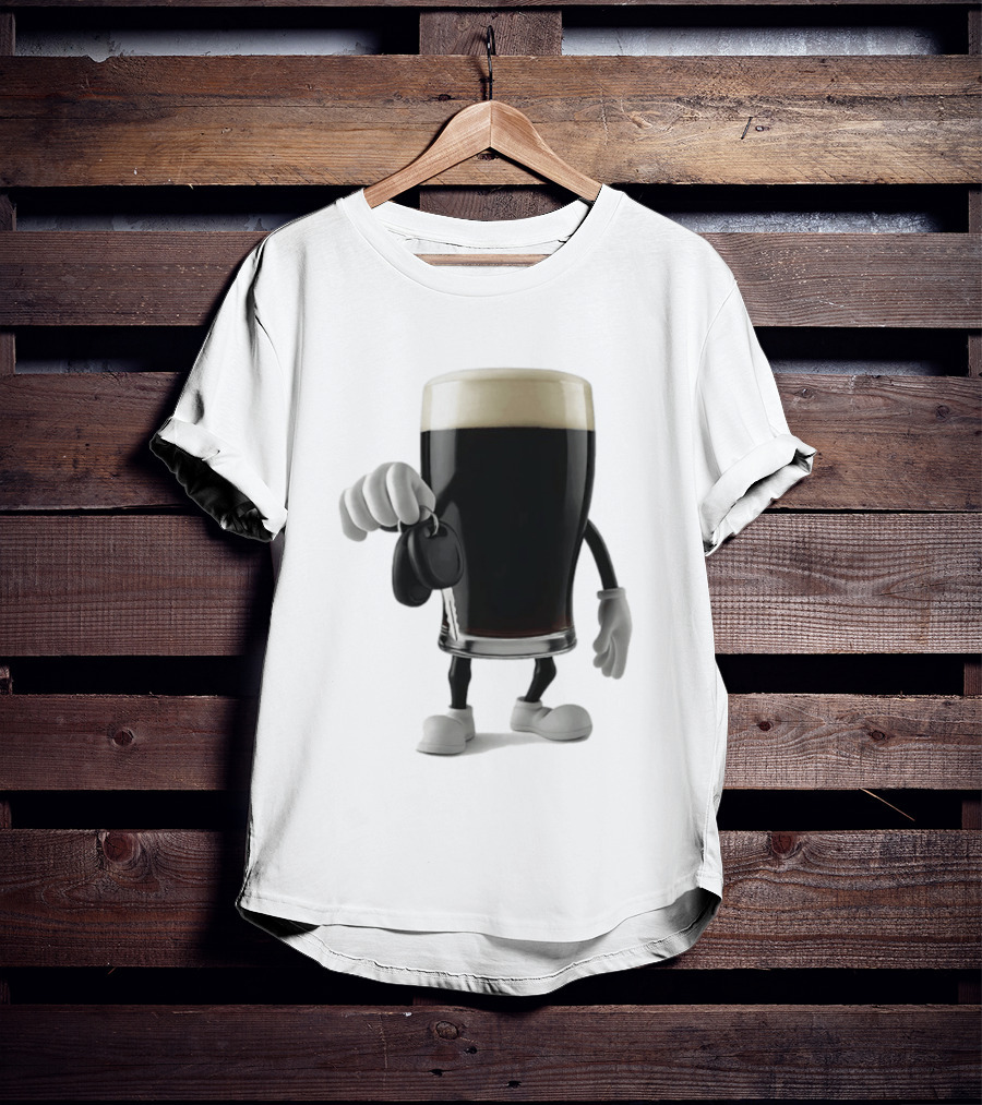 Guinness Beer Pint Holding Car Keys T-Shirt