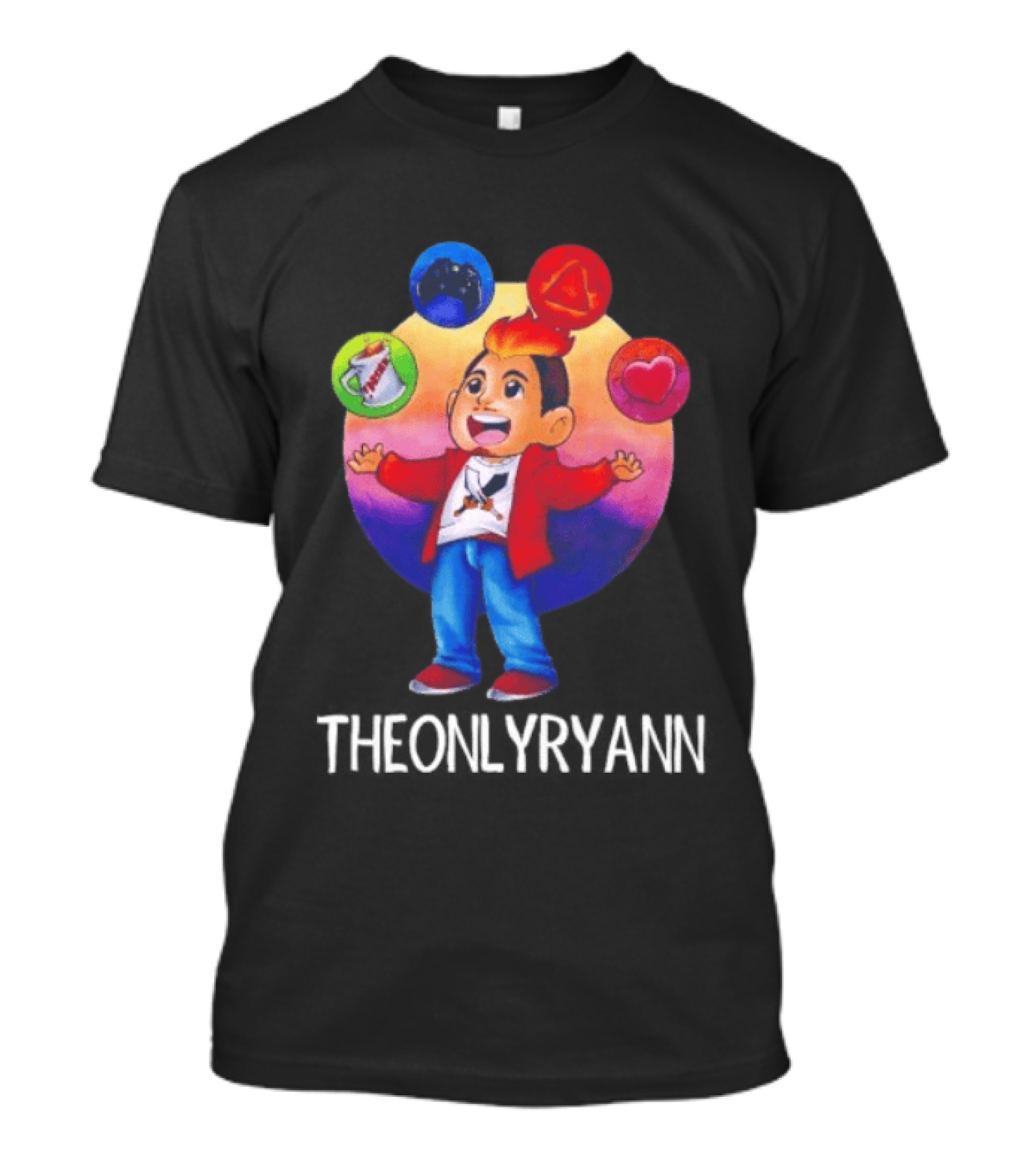 THEONLYRYANN Colorful Iconic YouTuber Gaming T-Shirt