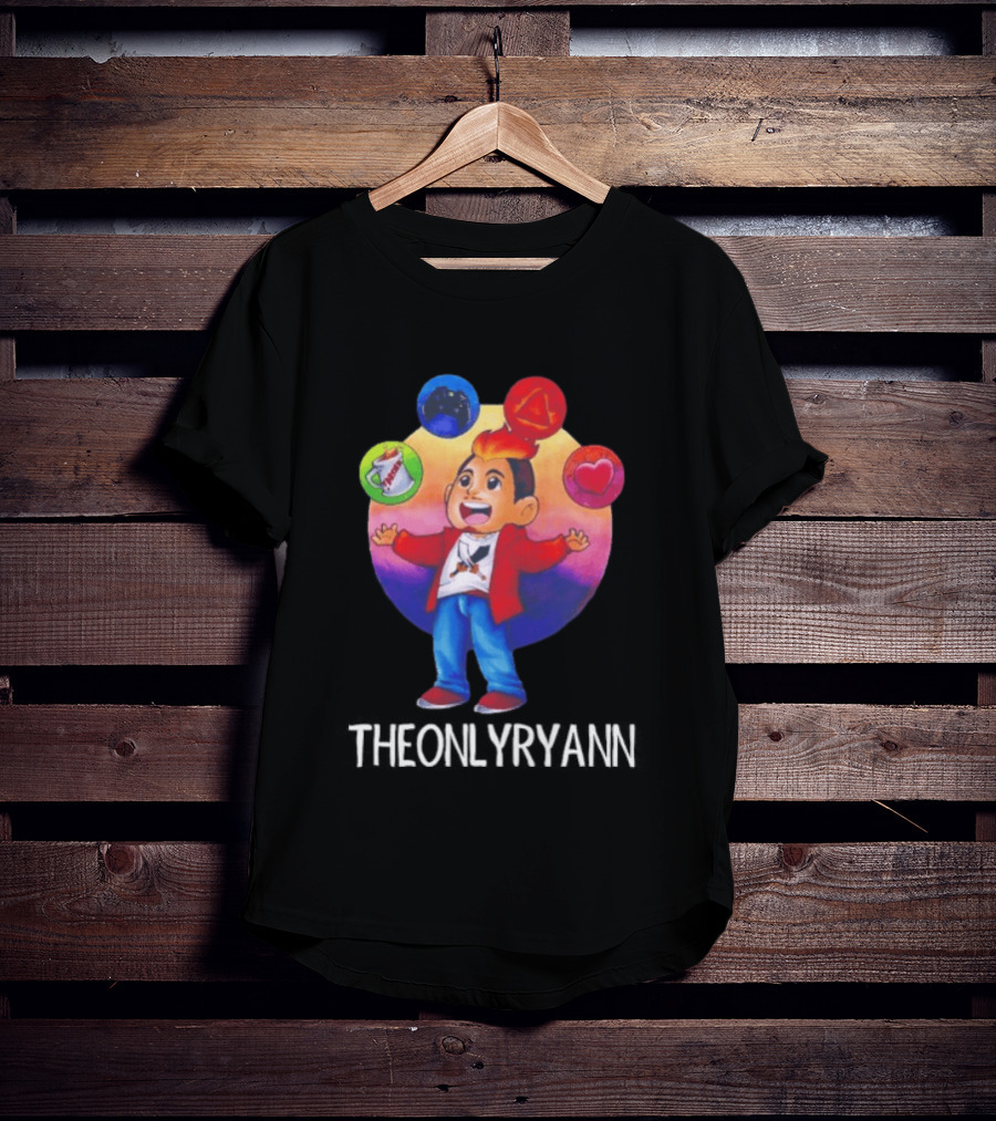 THEONLYRYANN Colorful Iconic YouTuber Gaming T-Shirt