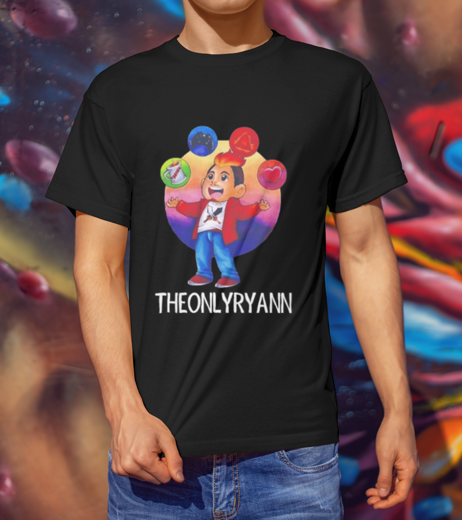 THEONLYRYANN Colorful Iconic YouTuber Gaming T-Shirt