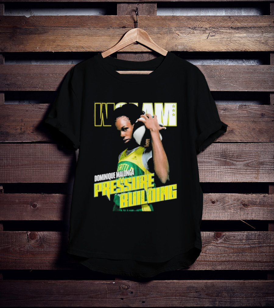 WSLAM Dominique Malonga Pressure Building Seattle Storm T-Shirt