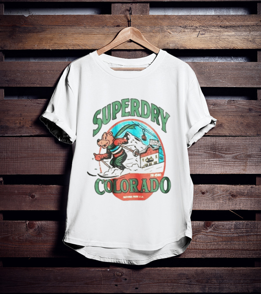 Superdry Colorado Skiing Bear National Park USA T-Shirt
