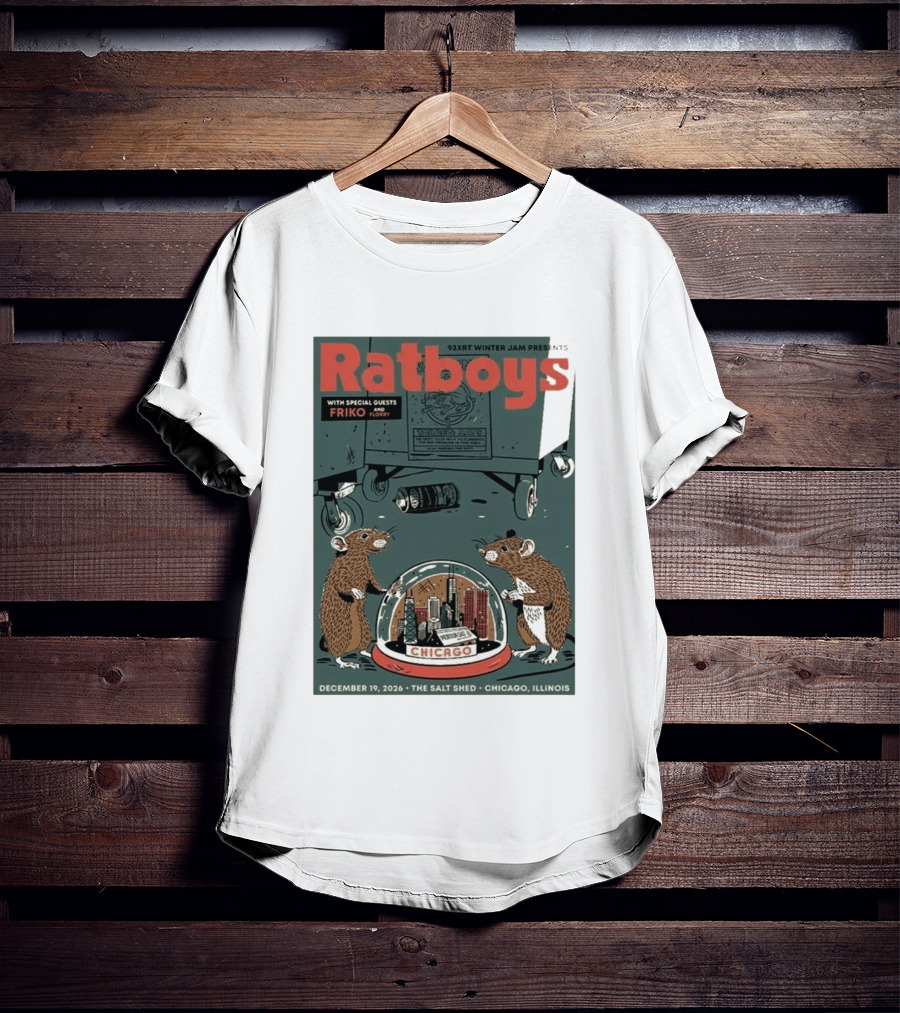 93XRT Winter Jam Ratboys Concert With Friko And Floory At The Salt Shed Chicago December 19 2026 T-Shirt
