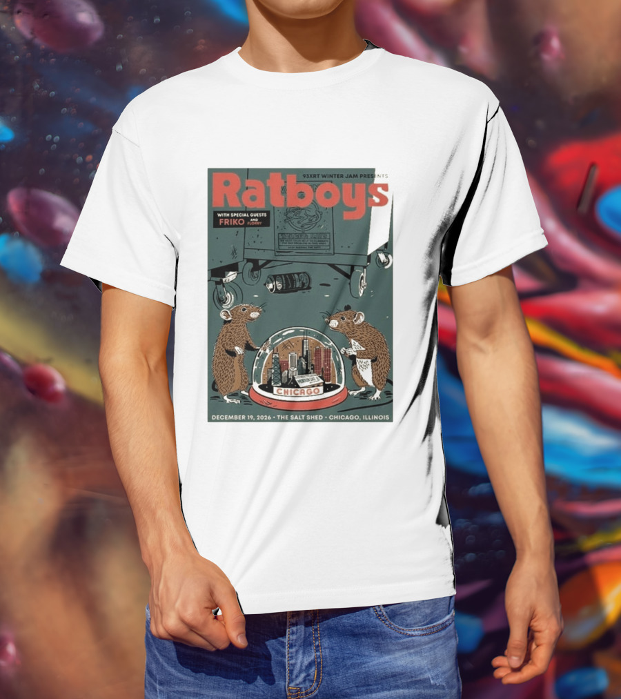 93XRT Winter Jam Ratboys Concert With Friko And Floory At The Salt Shed Chicago December 19 2026 T-Shirt