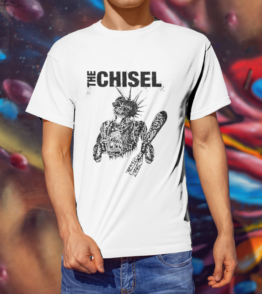 The Chisel Skeleton Statue Liberty Punk T-Shirt