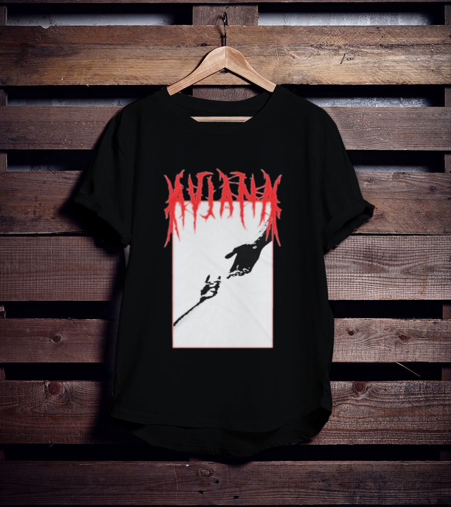Aviana Death Corporation Hands Graphic Black And Red T-Shirt