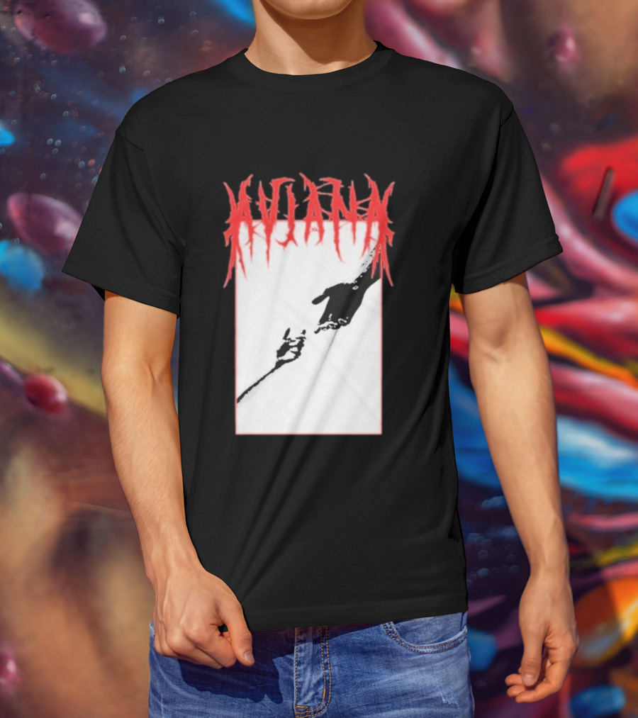 Aviana Death Corporation Hands Graphic Black And Red T-Shirt