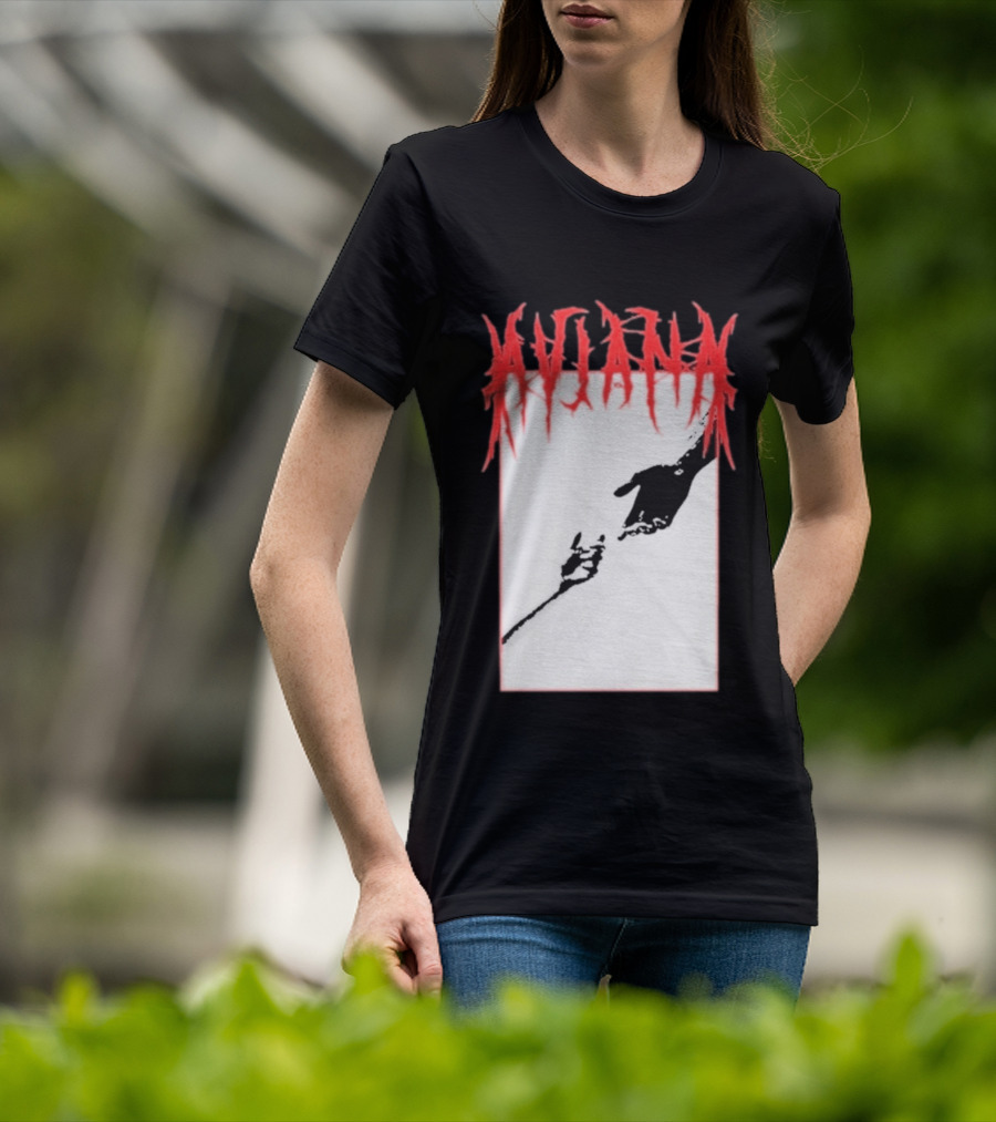 Aviana Death Corporation Hands Graphic Black And Red T-Shirt