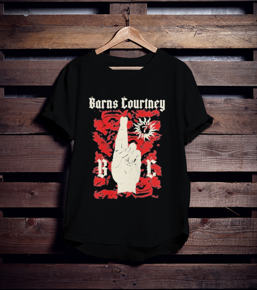 Barns Courtney Icon Roses Crossed Fingers V I C T-Shirt