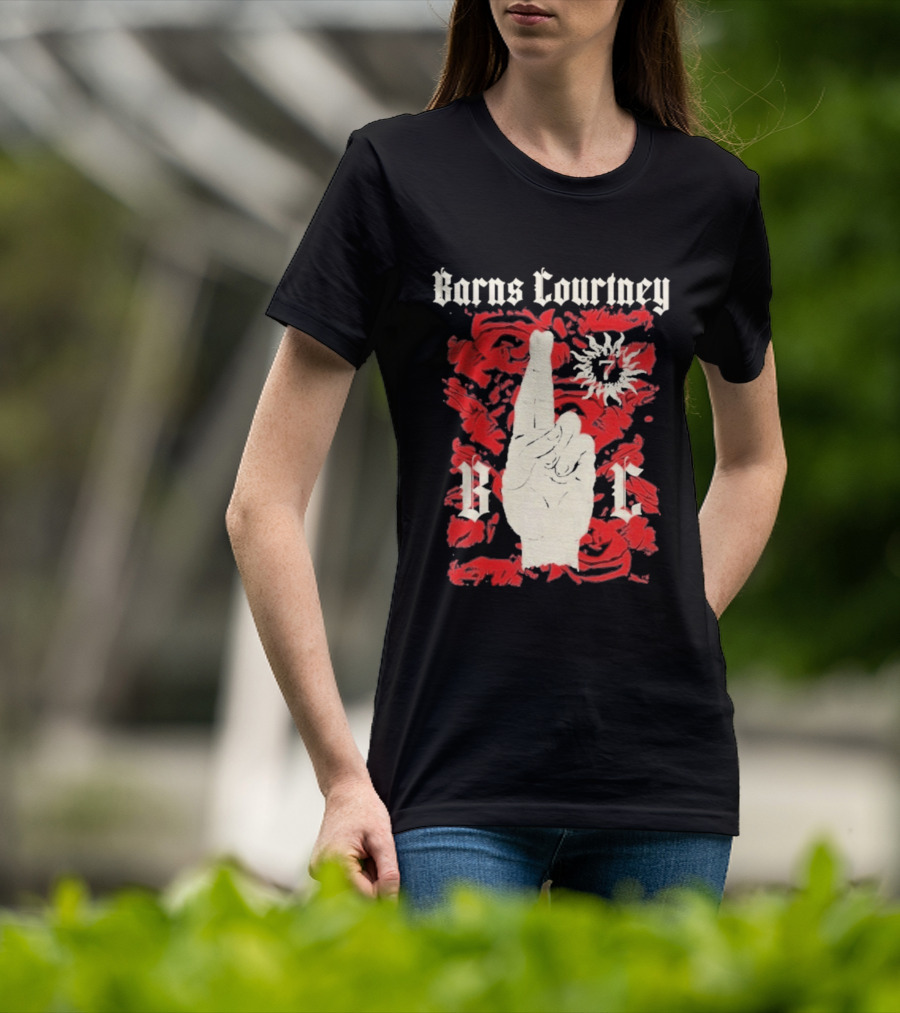 Barns Courtney Icon Roses Crossed Fingers V I C T-Shirt