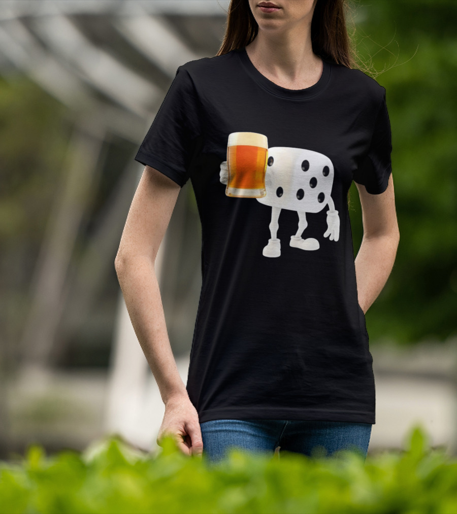 Dice Holding Beer Meme T-Shirt