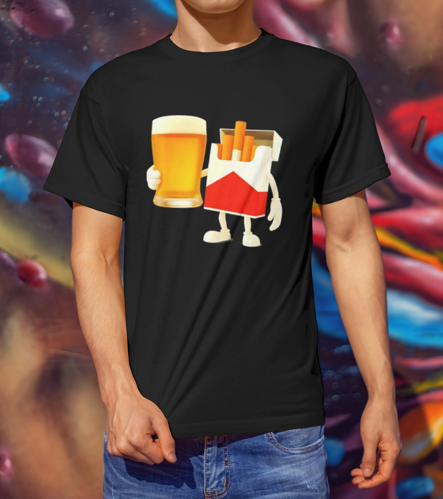 Beer And Marlboro Cigarettes Friendship Meme T-Shirt