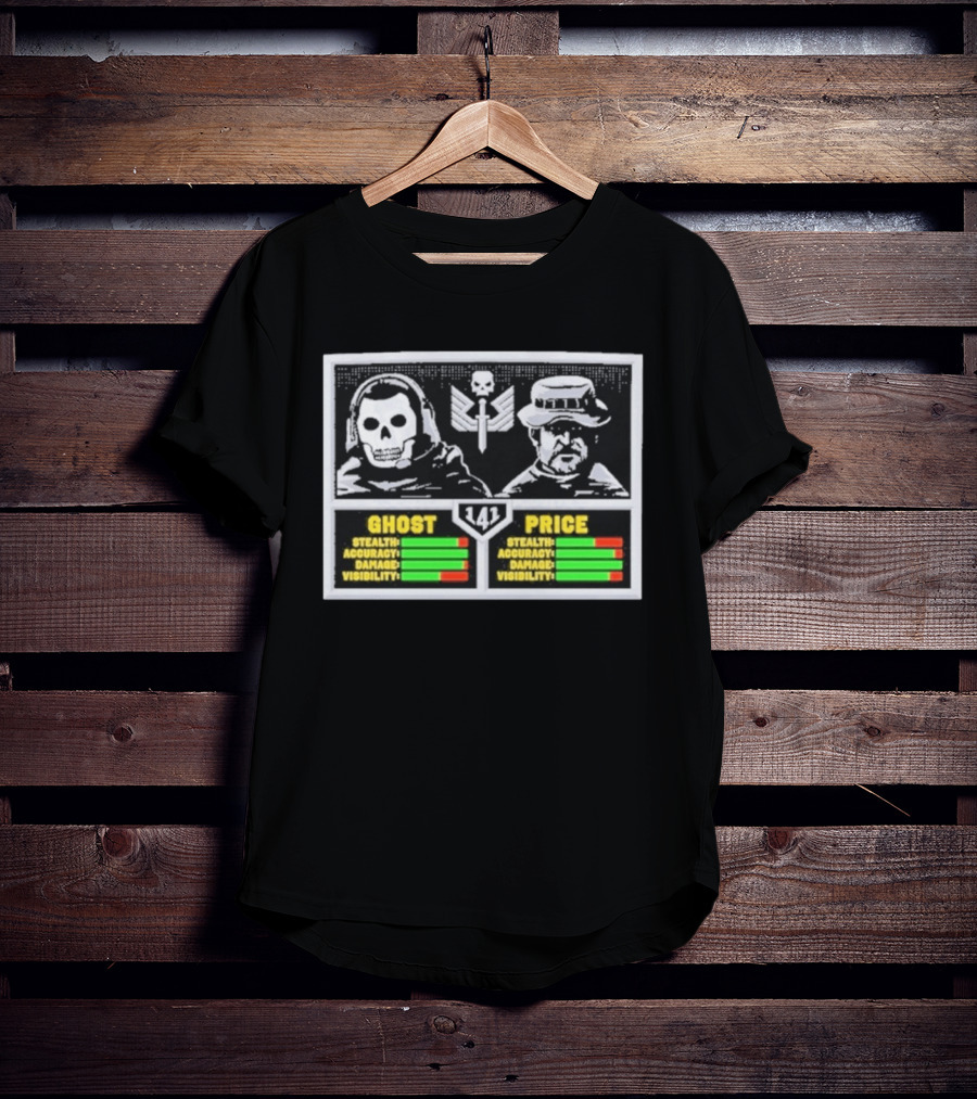 Call Of Duty Ghost Price Stealth Accuracy Damage Visibility 141 T-Shirt