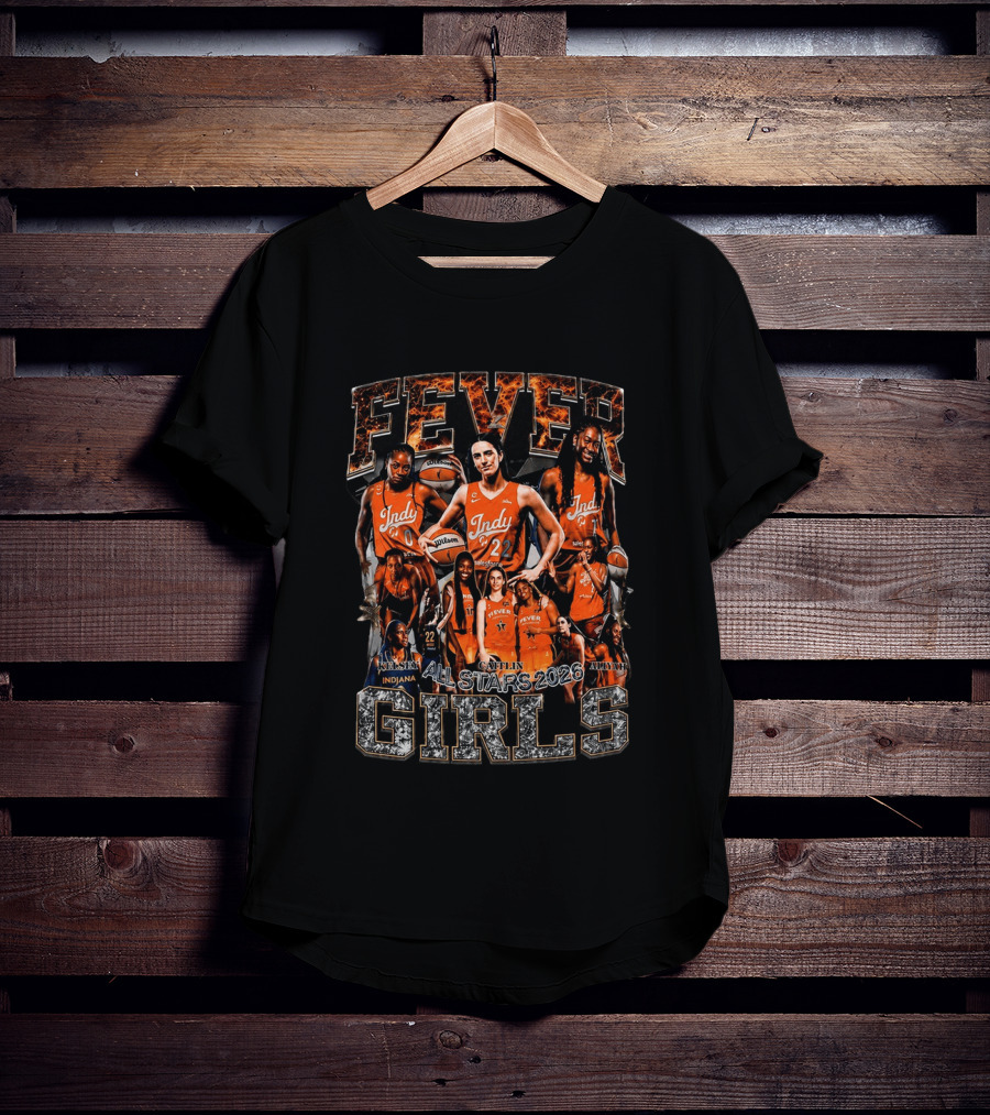 Indiana Fever Girls All Stars 2026 Indy Basketball Kelsey Caitlin Aaliyah T-Shirt