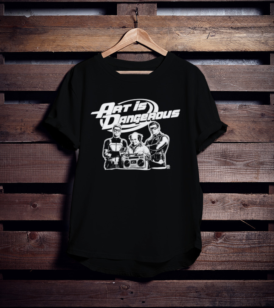 Art Is Dangerous Danny DeVito It's Always Sunny In Philadelphia Cast Boombox T-Shirt