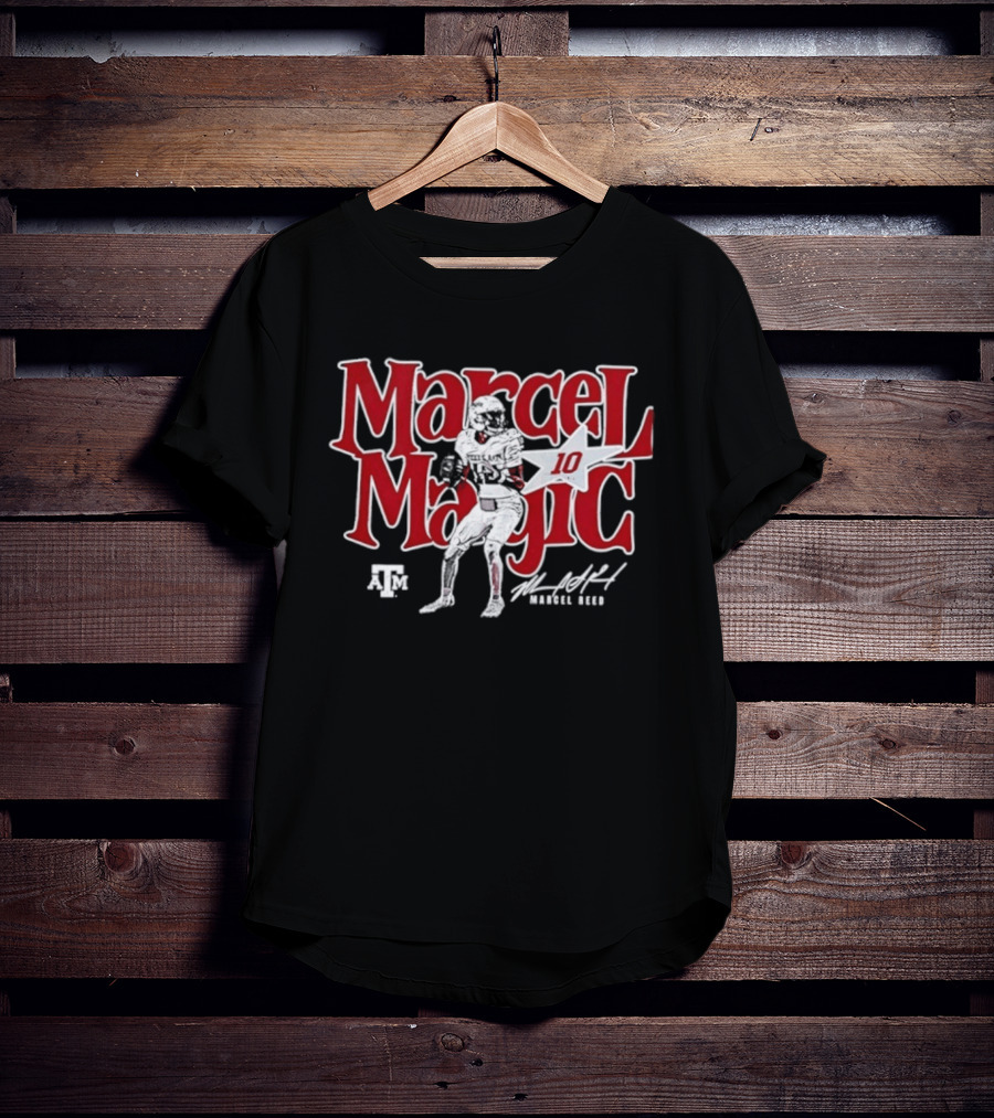 Texas A&M Aggies Marcel Reed 10 Marcel Magic Player Signature T-Shirt