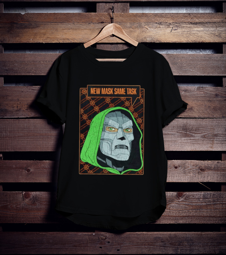 New Mask Same Task Doctor Doom Marvel Villain Green Hood Comic Book Hero T-Shirt