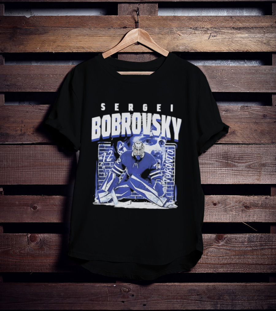Sergei Bobrovsky #72 Brick Wall Toronto Maple Leafs Hockey Goalie T-Shirt