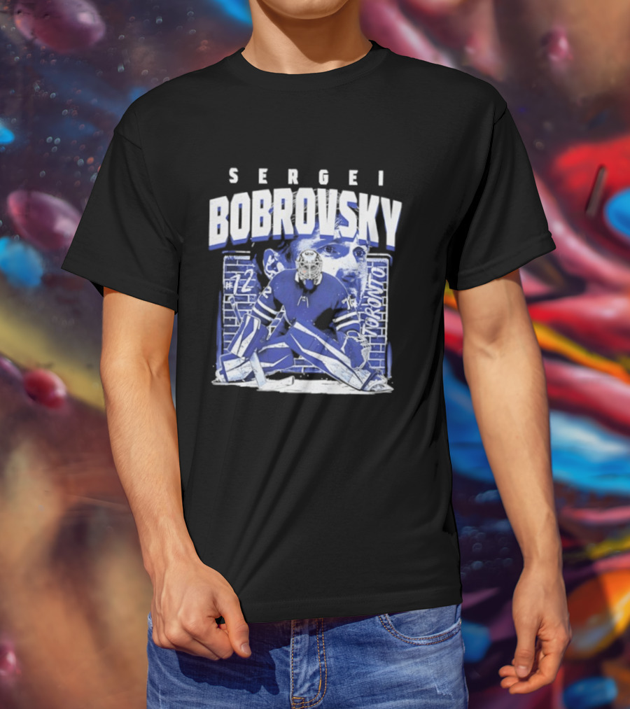 Sergei Bobrovsky #72 Brick Wall Toronto Maple Leafs Hockey Goalie T-Shirt