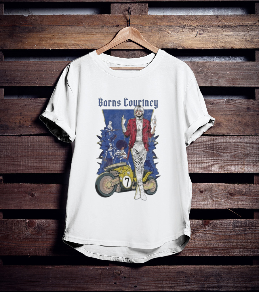 Barns Courtney Lucky 7 Anime Motorcycle And Music T-Shirt