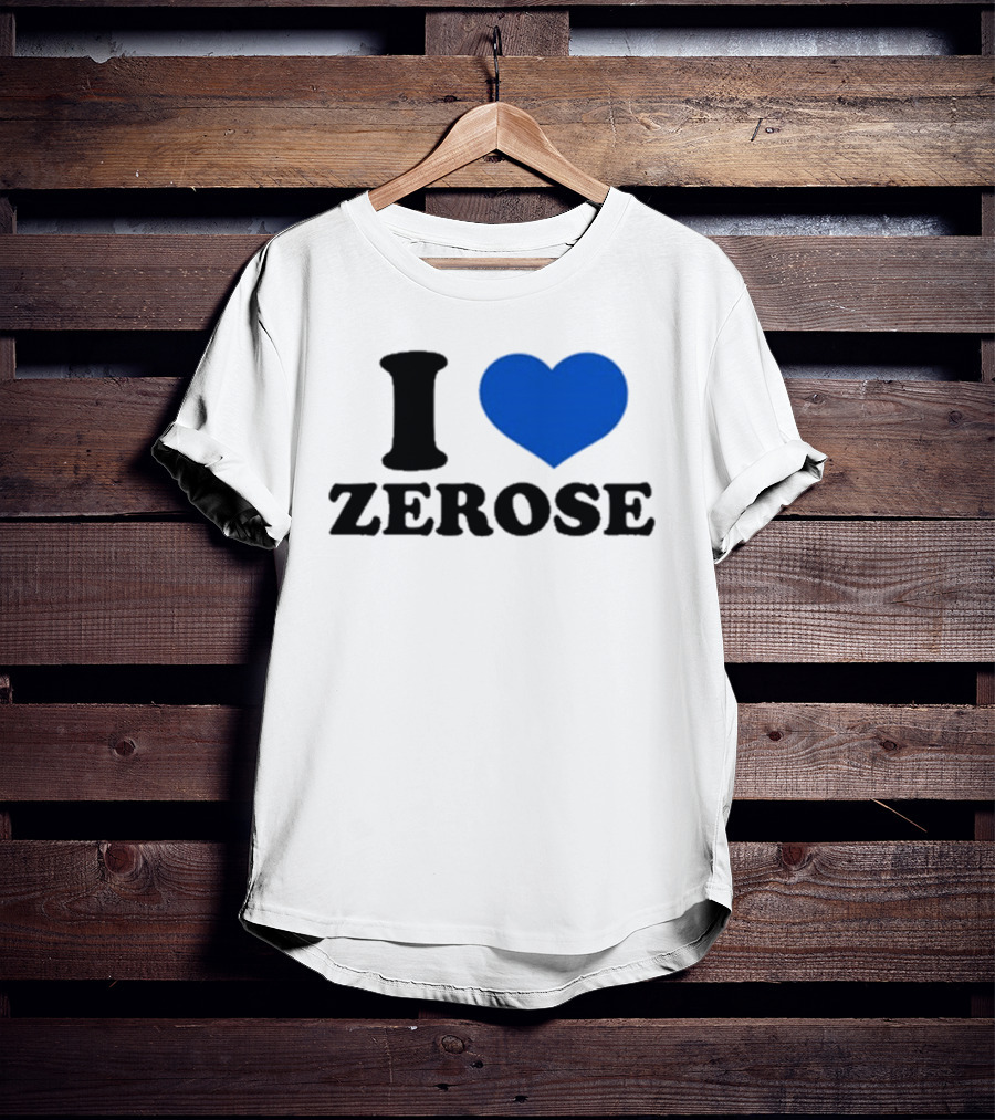 I Love Zerose Heart Blue T-Shirt