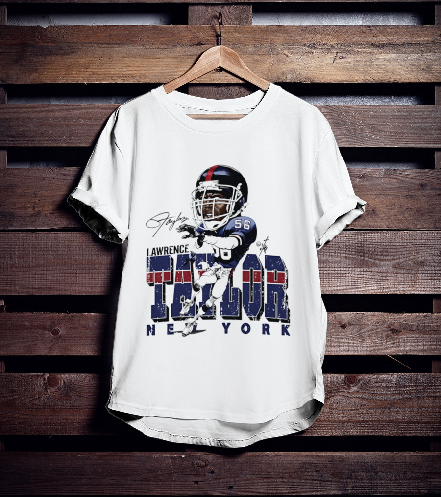 Lawrence Taylor New York Giants Bruce Stark Caricature 56 T-Shirt