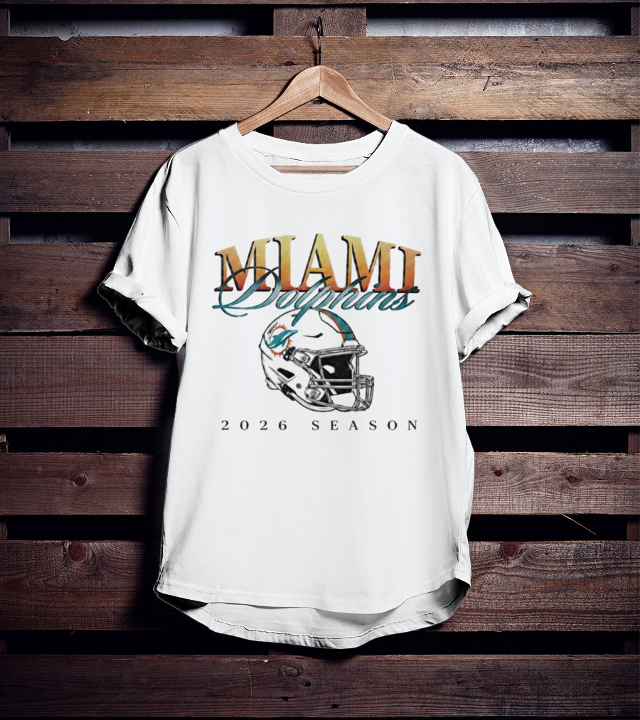 Miami Dolphins 2026 Season Helmet T-Shirt