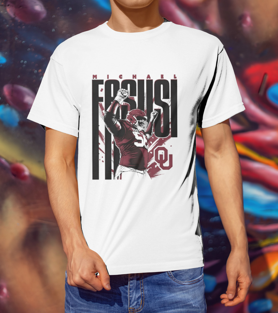 Michael Fasusi Oklahoma Sooners Football NCAA Player OU T-Shirt