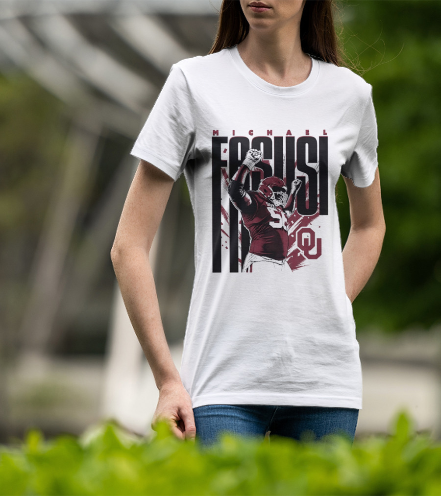 Michael Fasusi Oklahoma Sooners Football NCAA Player OU T-Shirt