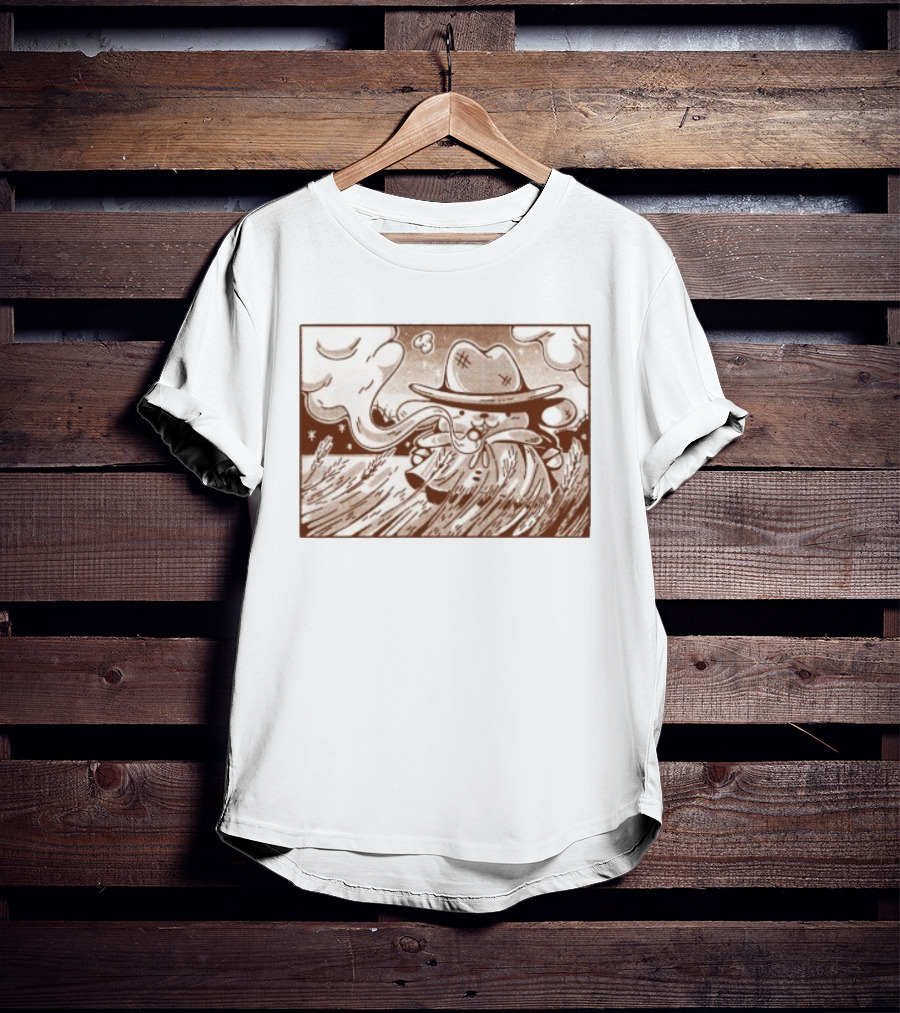 Pompompurin Detective Adventure In Wheat Field Sanrio Scene T-Shirt