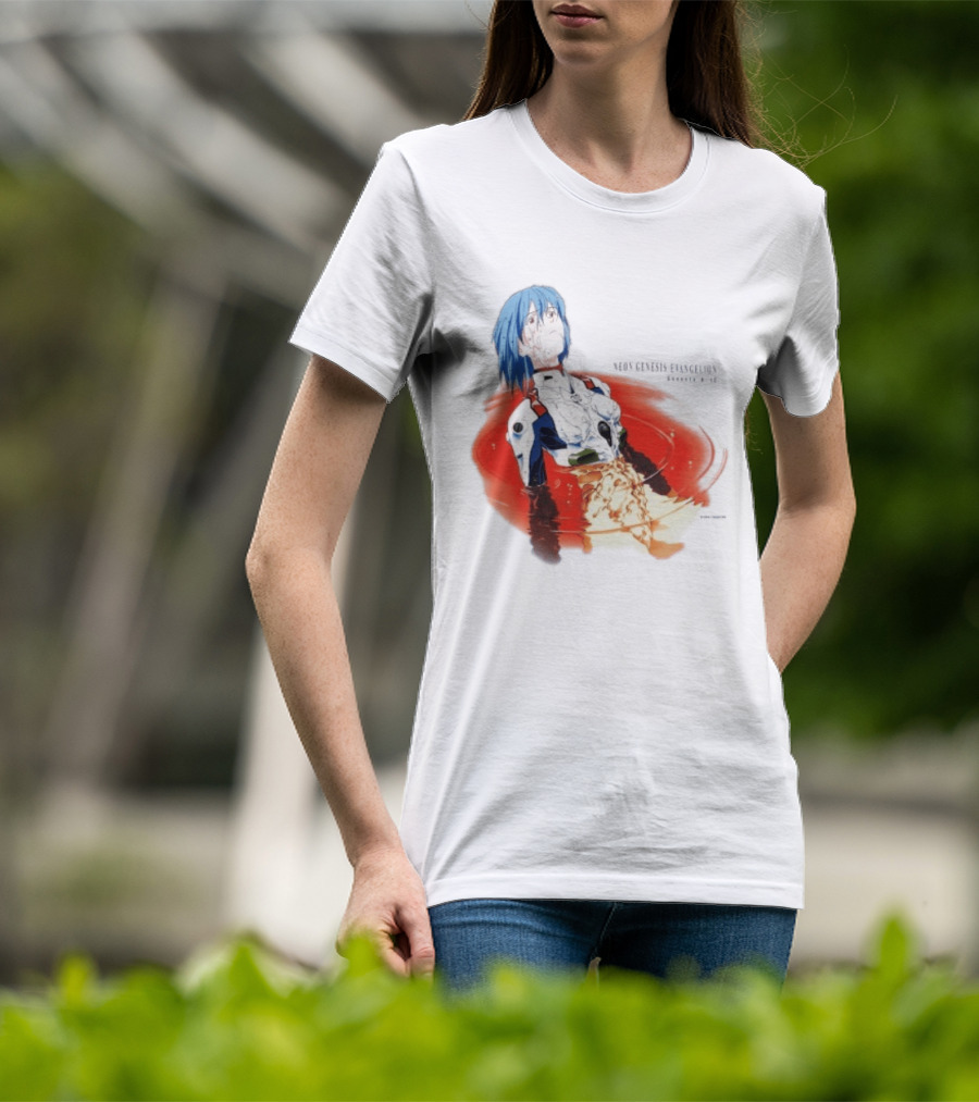 Rei Ayanami Neon Genesis Evangelion Genesis 0 12 Plugsuit Floating Red Liquid Scene T-Shirt