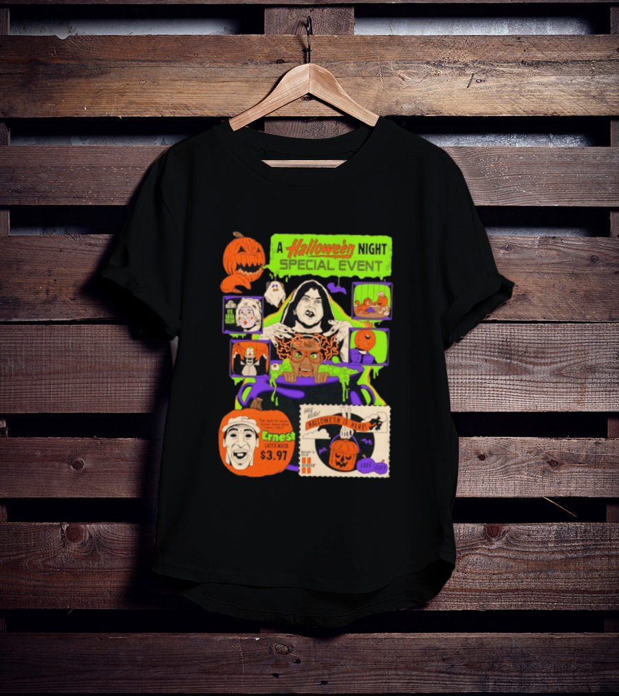 Halloween Special Event Ernest Latex Mask $3.97 Includes Free Gift Spooky Night T-Shirt