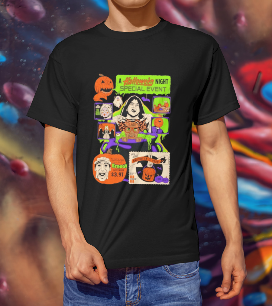 Halloween Special Event Ernest Latex Mask $3.97 Includes Free Gift Spooky Night T-Shirt