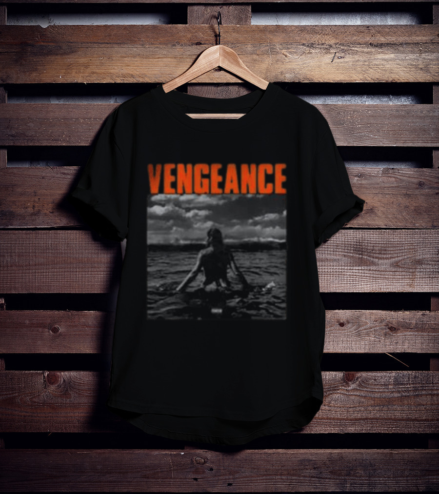 Vengeance Black And White Ocean Scene T-Shirt