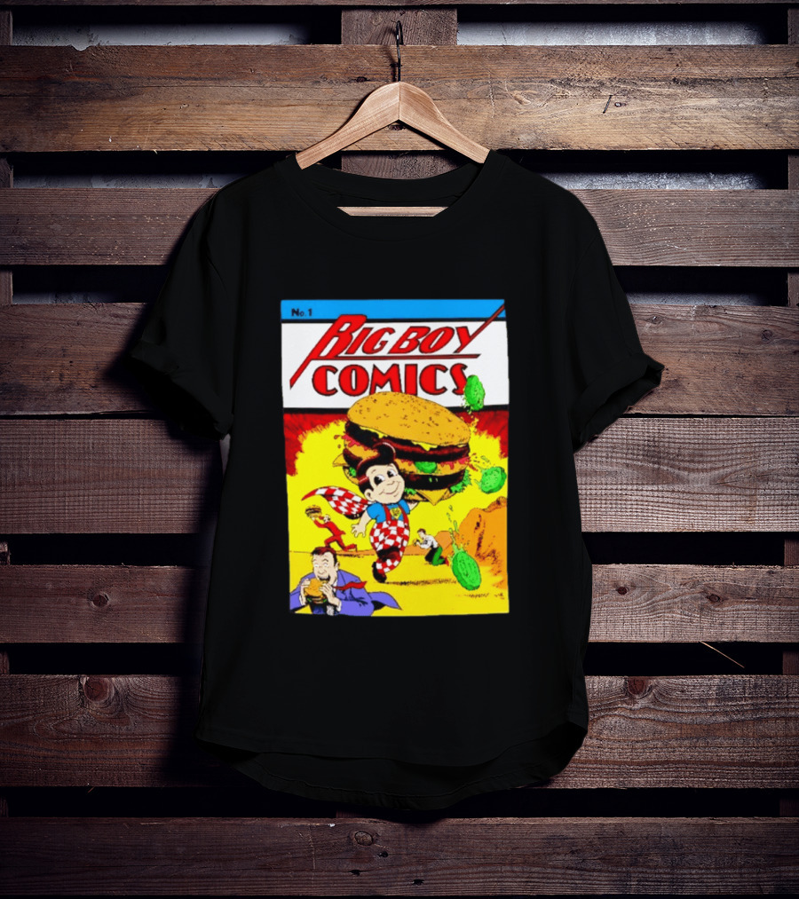 Big Boy Comics No 1 Hamburger Adventure Retro Comic Cover T-Shirt