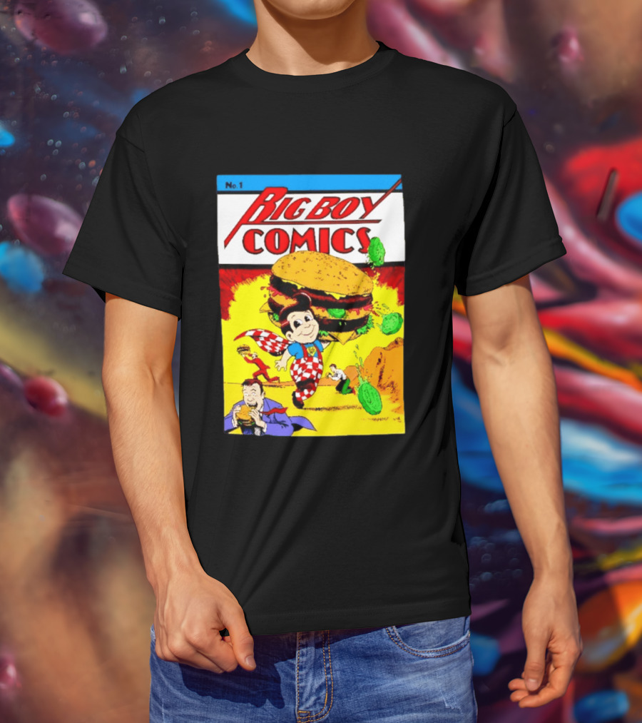 Big Boy Comics No 1 Hamburger Adventure Retro Comic Cover T-Shirt