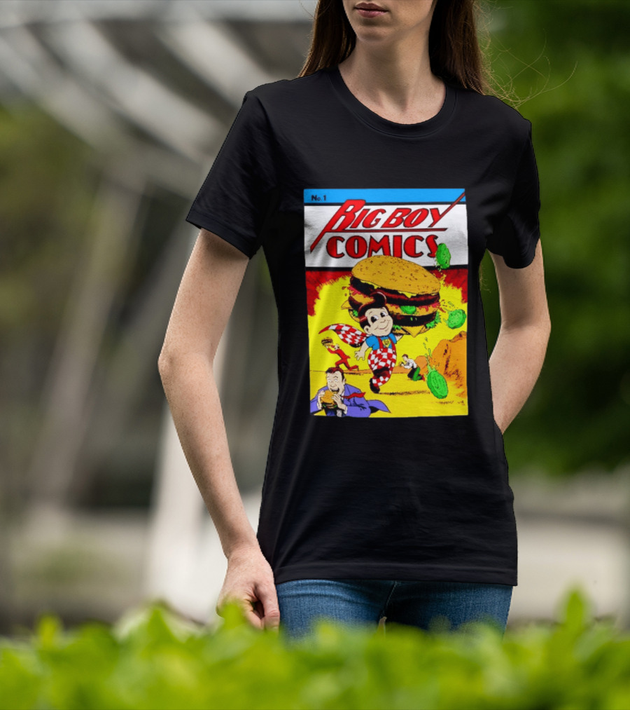 Big Boy Comics No 1 Hamburger Adventure Retro Comic Cover T-Shirt