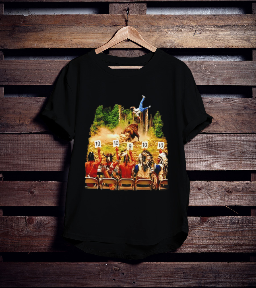Bison Rodeo Incident Judges Score 10 9 10 T-Shirt