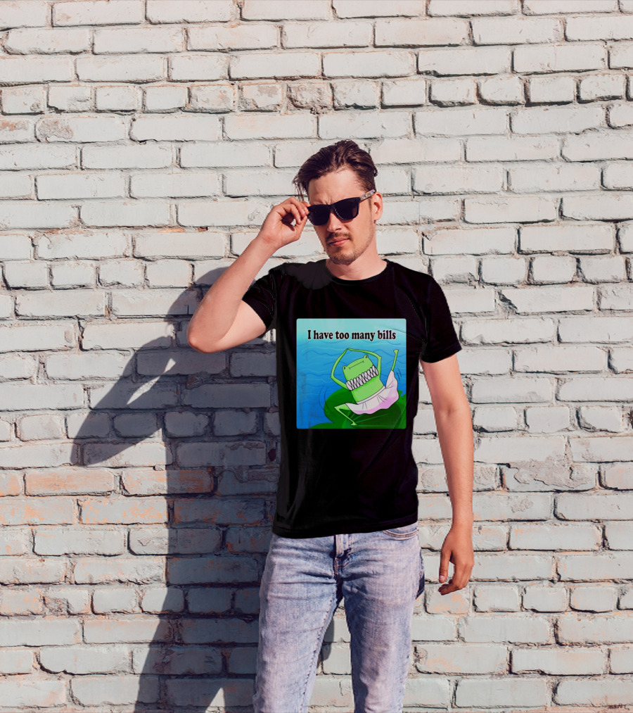 I Have Too Many Bills Dancing Frog Ballerina T-Shirt