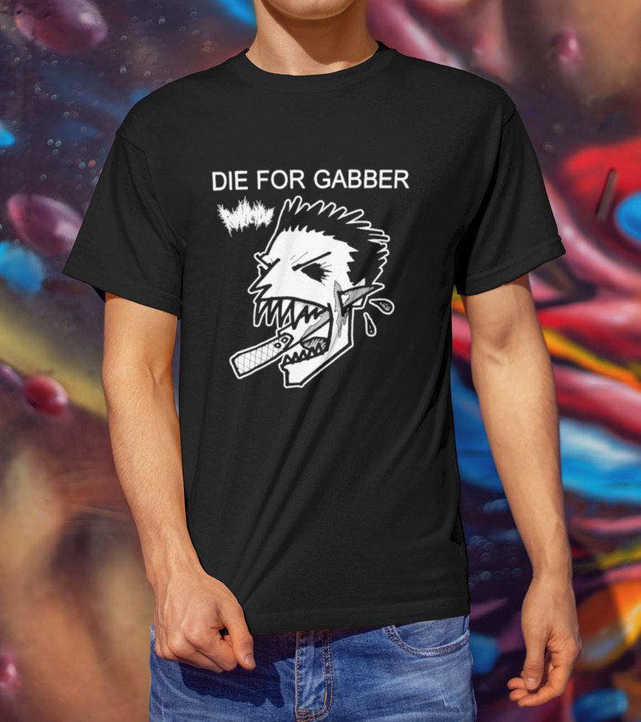 Die For Gabber Roticide Hardcore Music Skullhead T-Shirt