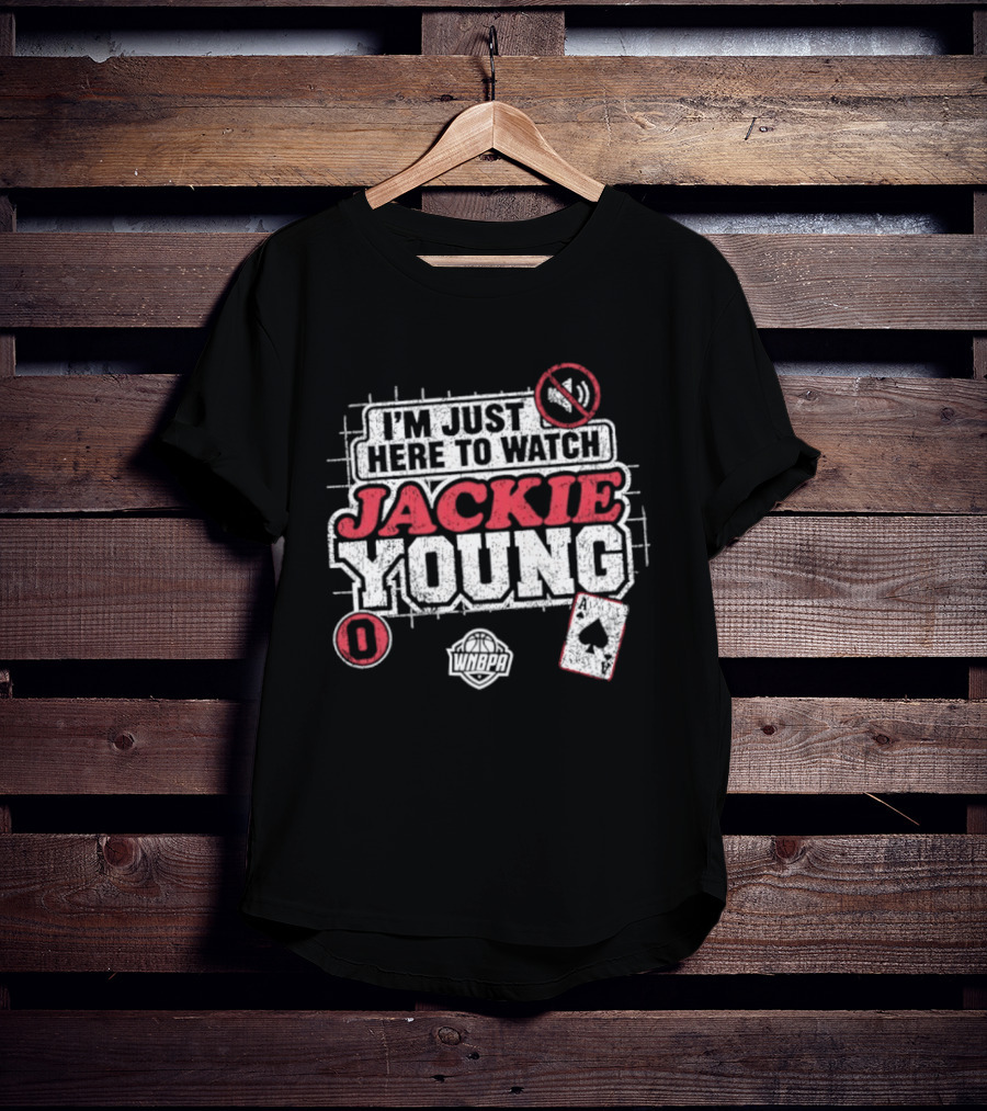 I'm Just Here To Jackie Young 0 Las Vegas Aces WNBA Cards T-Shirt