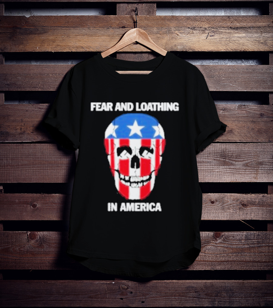 Fear And Loathing In America Skull Stars Stripes T-Shirt