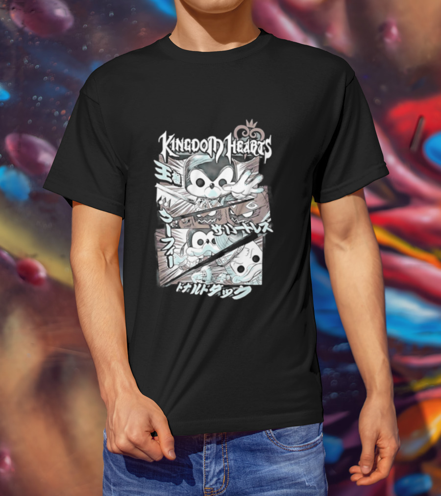 Kingdom Hearts Mickey Mouse Donald Duck Heartless Fantasia Magic Light T-Shirt