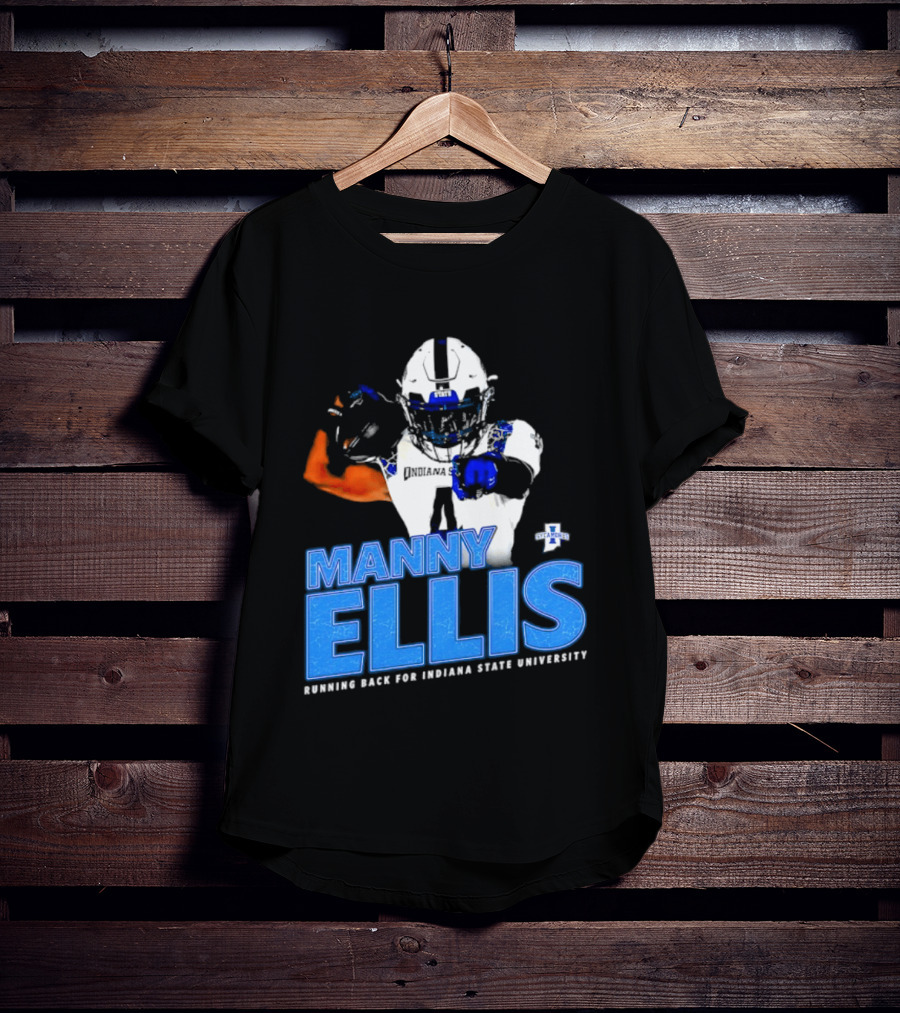 Manny Ellis Indiana State University Football Running Back T-Shirt